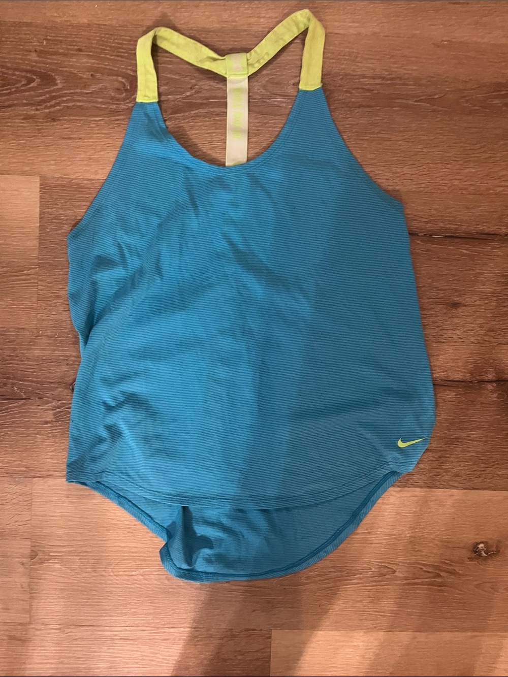 Nike Women's Teal Tank with Neon Green Straps